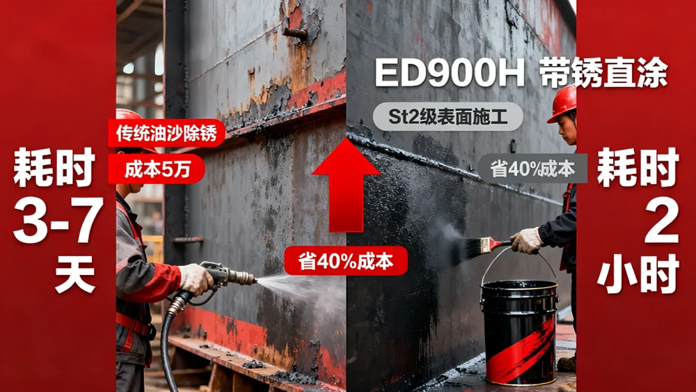 钢结构翻新必看！佐格 ED900H 带锈涂装底漆，低 VOC 环保 ，省工省时